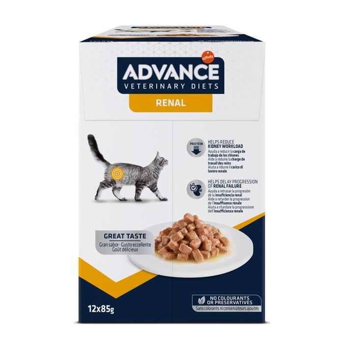 Advance Veterinary Diets Renal - Nourriture humide pour chat Multipack 12 x 85 g Advance Veterinary Diets Renal - Nourriture humide pour chat Multipack 12 x 85 g
